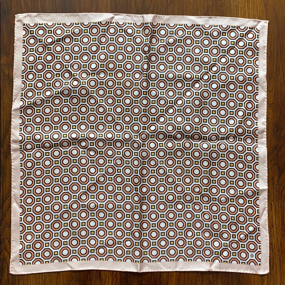 Tory Burch Octagon Print Silk Scarf